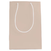 Light Sandy Beige Geschenktasche Mittlere Geschenktüte (Vorderseite)