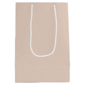 Light Sandy Beige Geschenktasche Mittlere Geschenktüte (Rückseite)