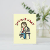 Light Scientist Girl Postkarte (Stehend Vorderseite)