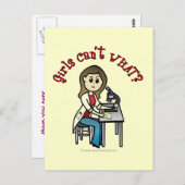 Light Scientist Girl Postkarte (Vorne/Hinten)