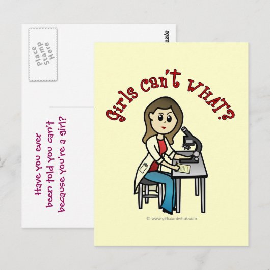 Light Scientist Girl Postkarte (Vorne/Hinten)