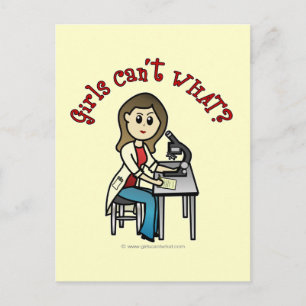 Light Scientist Girl Postkarte