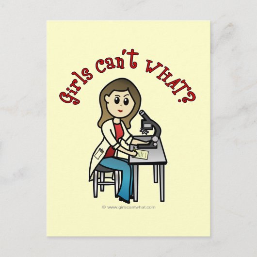 Light Scientist Girl Postkarte (Vorderseite)