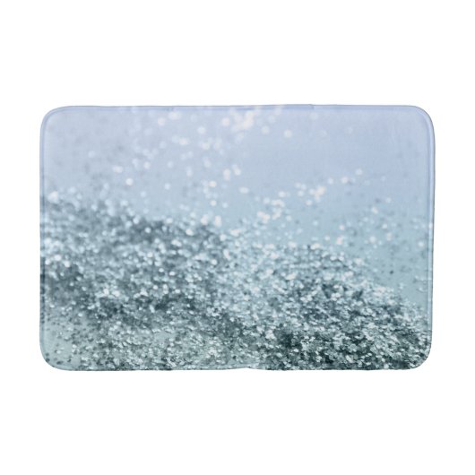 Light Sea Blue Glitzer #1 Badematte (Vorderseite)