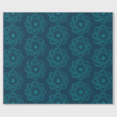 Light Sea Green auf Preußen Blue Geschenkpapier (Flach)