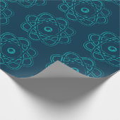 Light Sea Green auf Preußen Blue Geschenkpapier (Ecke)