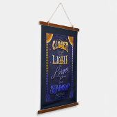 Light & Shadow Inspirational Quote Wandteppich Mit Holzrahmen (Gewinkelt)