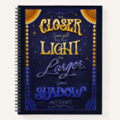 Light & Shadow Inspirational Spiral Notebook Notizblock (Vorderseite)