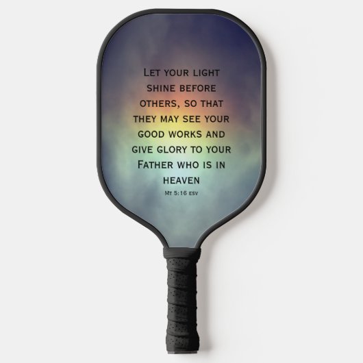 Light Shine Scripting Pickleball Paddle (Vorderseite)