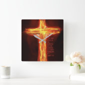 "Light shines" Quadratische Wanduhr (Zuhause)