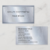 Light Silver Abstrakt Textured Business Card Visitenkarte (Vorne/Hinten)