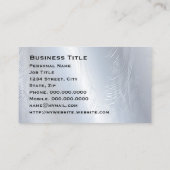 Light Silver Abstrakt Textured Business Card Visitenkarte (Rückseite)
