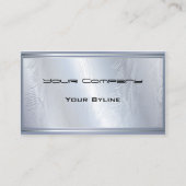 Light Silver Abstrakt Textured Business Card Visitenkarte (Vorderseite)