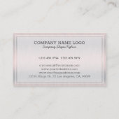 Light silver-gray metallic background visitenkarte (Rückseite)