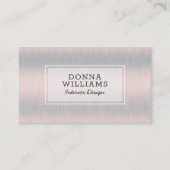 Light silver-gray metallic background visitenkarte (Vorderseite)