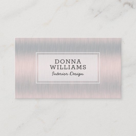 Light silver-gray metallic background visitenkarte (Vorderseite)