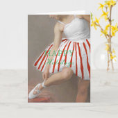 Light Skin Ballerina Peppermint Tutu Karte (Gelbe Blume)