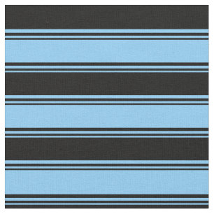 Light Sky Blue & Black Colos Muster Stoff
