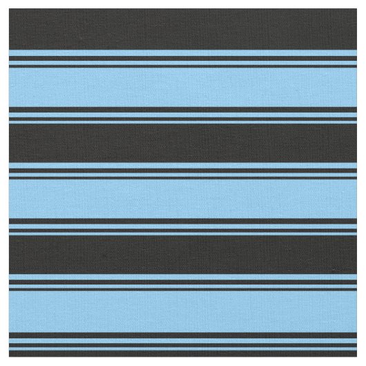 Light Sky Blue & Black Colos Muster Stoff (Nahaufnahme)