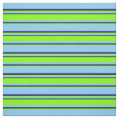 Light Sky Blue, Chartreuse & Midnight Blue Lines Stoff (Muster)