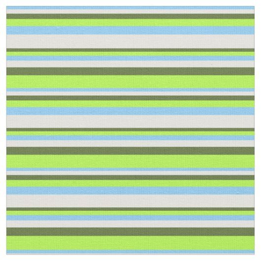 Light Sky Blue, Cyan, Olive Green & Light Green Stoff (Nahaufnahme)