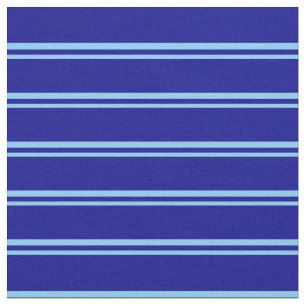 Light Sky Blue & Dark Blue Colored Lines Muster Stoff