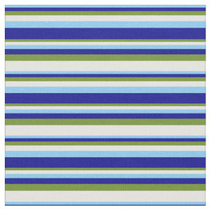 Light Sky Blue, Dark Blue, Green und Mint Cream Stoff