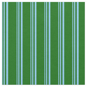Light Sky Blue & Dark Green Lines/Stripes Muster Stoff
