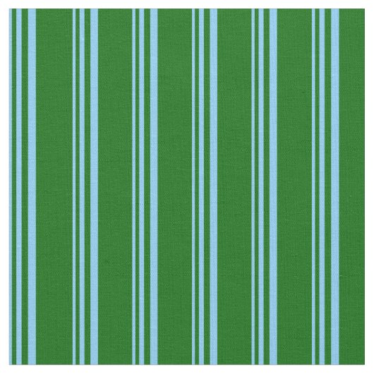 Light Sky Blue & Dark Green Lines/Stripes Muster Stoff (Nahaufnahme)