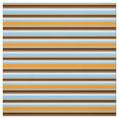 Light Sky Blue, Dark Orange, Black, Brown & White Stoff (Muster)