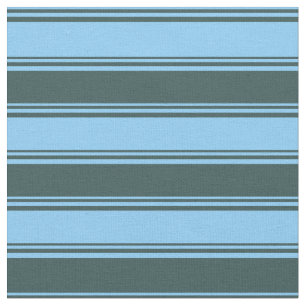 Light Sky Blue & Dark Slate Gray Colored Lines Stoff