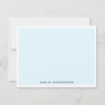 Light Sky Blue Elegante Klassisches Minimalistisch