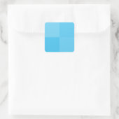 Light Sky Blue Geometric Squares Party Quadratischer Aufkleber (Tasche)