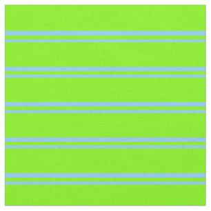 Light Sky Blue & Green Colored Lines Muster Stoff