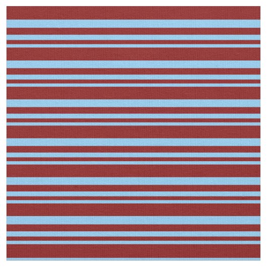 Light Sky Blue & Maroon Stripes/Lines Muster Stoff (Nahaufnahme)