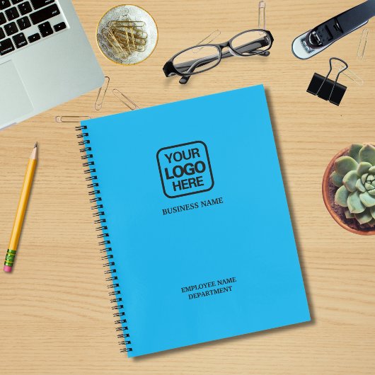 Light Sky Blue Modern Beruflich Business Logo Notizblock