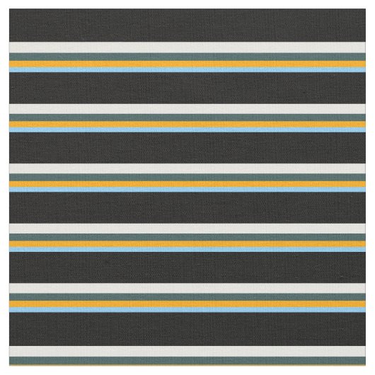 Light Sky Blue, Orange, Slate Grau, White & Black Stoff (Nahaufnahme)