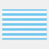 Light Sky Blue Polka Dot Weitgestreifen und fest Geschenkpapier Set (Vorderseite)