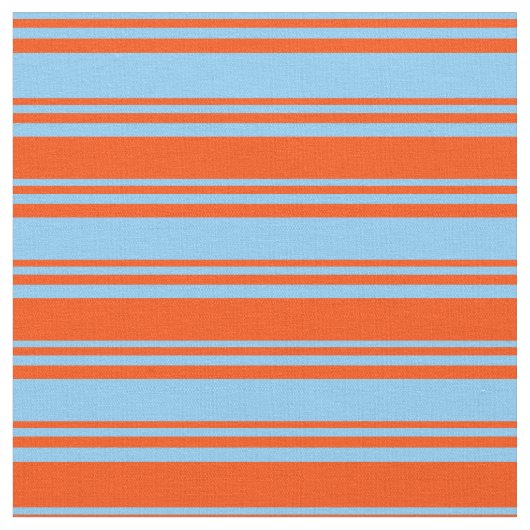 Light Sky Blue & Red Lines Muster Stoff (Nahaufnahme)