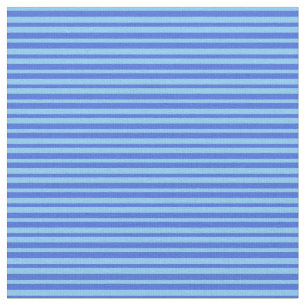 Light Sky Blue & Royal Blue Coloes Lined Pattern Stoff