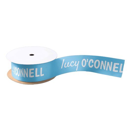 Light Sky Blue Satin Ribbon - Personalisierte Ribb Satinband (Spule)