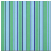 Light Sky Blue, Sea Green & Blue Lines Muster Stoff (Muster)