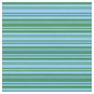 Light Sky Blue & Sea Green Lines/Stripes Muster Stoff