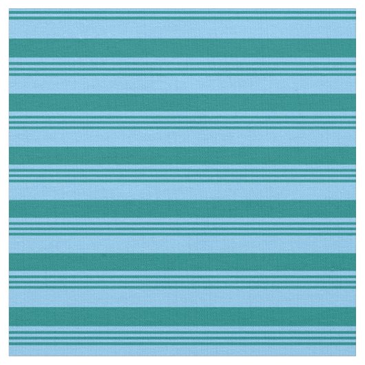 Light Sky Blue und Aquamarin Stripes Muster Stoff (Nahaufnahme)