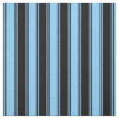 Light Sky Blue und Black Cfarbene Streifen Stoff (Muster)