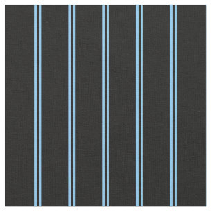 Light Sky Blue und Black Colored Lines Stoff