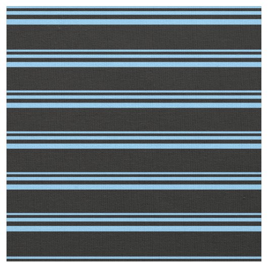 Light Sky Blue und Black Lined Pattern Stoff (Nahaufnahme)