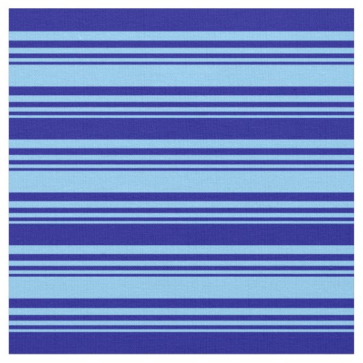 Light Sky Blue und Dark Blue farbige Streifen Stoff (Nahaufnahme)