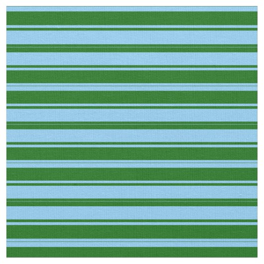 Light Sky Blue und Dark Green Lined Pattern Stoff (Nahaufnahme)