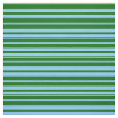 Light Sky Blue und Dark Green Lined Pattern Stoff (Muster)